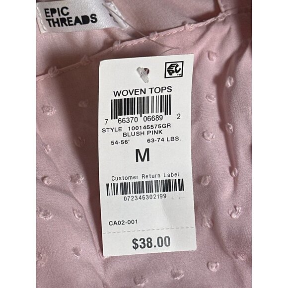 Epic Threads Big Girls All Over Print Woven Top, Size M - Picture 3 of 4